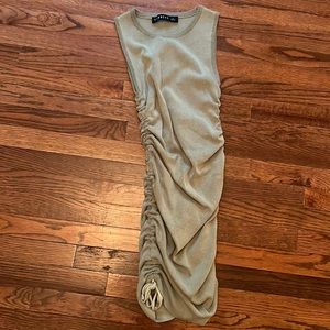 Tank dress with ruched sides